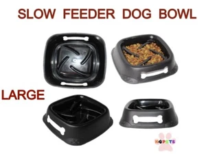 Tazón para comedor de mascotas Slow Fedeer, GRANDE, elegante color negro - Imagen 1 de 8