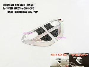 Chrome Side Vent Door Cover Trim for Toyota Hilux Vigo Fortuner MK6 2005-2012 - Picture 1 of 5