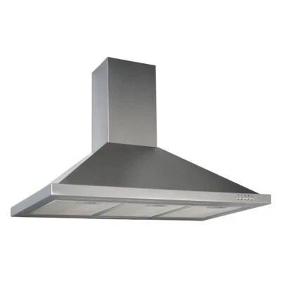 Dunstabzugshaube Wandhaube Kaminhaube 90 cm Edelstahl Abluft Umluft Respekta - Bild 1 von 4