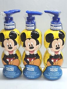 Kids Disney Mickey Mouse Hand Sanitizer Pump Dispenser Ocean Breeze Scented 3pcs