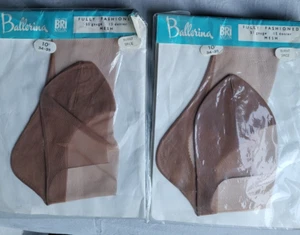 2 x Pairs Vintage Ballerina Nylons Stockings - Burnt Spice Size 10 15 Denier - Picture 1 of 5