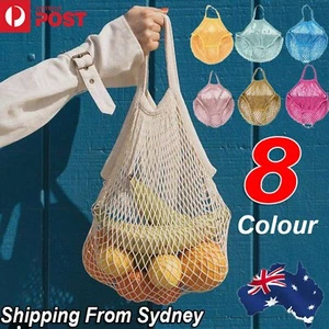 AU Mesh Net Turtle Bags String Shopping Bag Reusable Fruit Storage Handbag - Picture 1 of 31