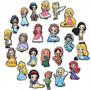 New Disney Princess Croc Shoe Charms Set of 22 - Picture 1 of 1
