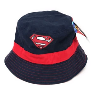 DC Comics Navy Superman Bucket Hat~One Size~NWT~Back to School! - Picture 1 of 3