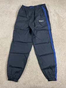 Vintage Nautica Sport Tech Jogger Pants Mens 31x30 Drawstring Tapered Logo Black - Picture 1 of 13