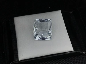 8Ct | Natural Aquamarine (13.7x12x6.9) | Princess Cut | Faceted Loose Gemstone. - Picture 1 of 7