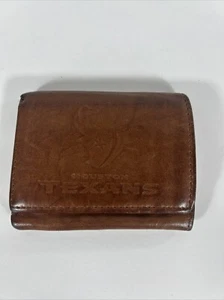 Houston Texans NFL Brown Leather Embossed Trifold Wallet - Bild 1 von 11