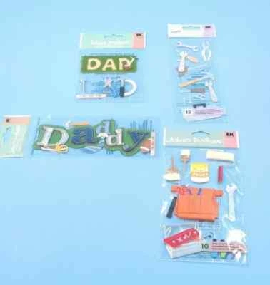 Jolee's Scrapbooking Stickers - Dad Daddy Tools Father - Set of 4 packs - NEW - Image 1 of 4
