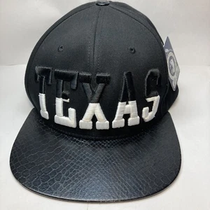 NWT Pit Bull Texas Raised Embroidered Snake Skin Bill Black/White Snapback Hat - Picture 1 of 10