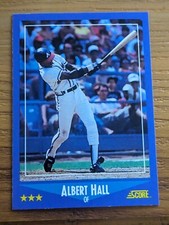 1988 Score Baseball Card - #148 Albert Hall - Braves
