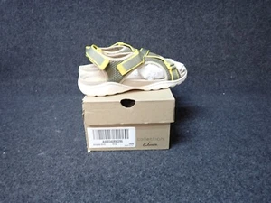 New Clarks Collection Amanda Stroll Sport Sandals Olive Textile Womens 9M (SS35) - Picture 1 of 6