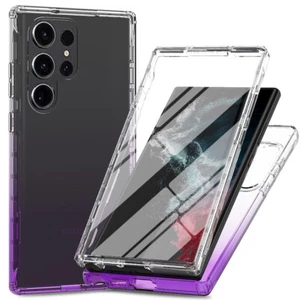 Funda protectora de pantalla incorporada transparente para Samsung Galaxy S25 Ultra S24+ S23 - Imagen 1 de 13