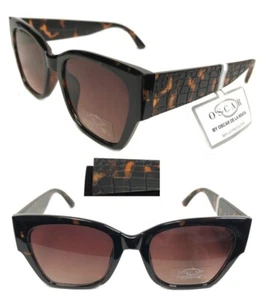 NWT Oscar De La Renta Womens Sunglasses 1377 Brown-Snake/Brown - Picture 1 of 9