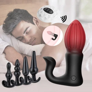 Anal Vibrator Remote Control Butt Plug Prostate Massager Male Sex Toy for Couple - Picture 1 of 16