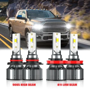 For Ram 2500 2019 2020 2021 2022 LED Headlight Kit Hi/Lo Beam Bulbs 9005 H11 - Picture 1 of 11