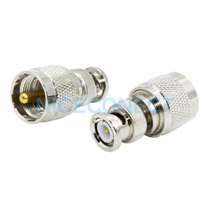 10x UHF Stecker PL259 auf BNC Stecker 50 Ohm Adapter für Amateurfunk Walkie Talkies - Bild 1 von 4