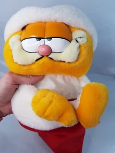 Vintage Garfield Santa Christmas Xmas Retro Stocking Plush 80's by Paws EUC - Picture 1 of 10