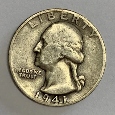 1941-S Silver Washington Quarter Very Fine Condition Large S FS-501 - Image 1 of 3