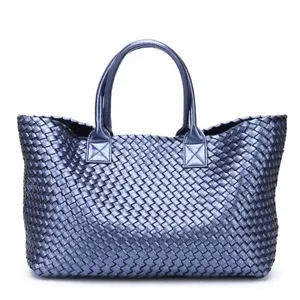 Woven Handbags Fashion Tide Weave Hand Shoulder Large Purse Shopping Basket Bag - Picture 1 of 33