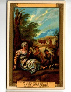 ANCIEN CHROMO - MUSEE DU LOUVRE - N°179 LA VIE CHAMPÊTRE PAR D. ECOLE ITALIENNE - Picture 1 of 1