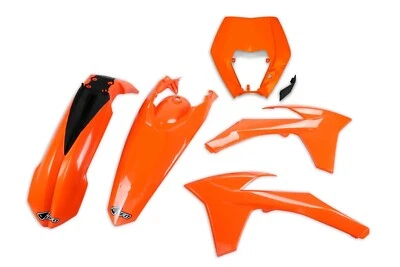 Kit Carene Plastiche ARANCIONI NERE KTM 125 EXC 2012 2013 / 200 EXC 2012 2013 Foto 1 de 3