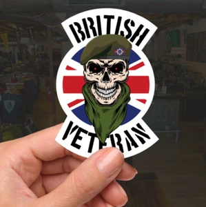 Irish Guards Veteran Waterproof Vinyl Decal/Sticker Skull and Union Jack - Picture 1 of 6