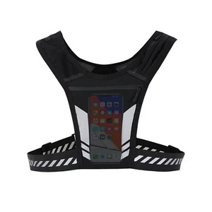 Running Vest Chest Good Elastic Phone Holder Polyester Reflective Vest Durable - Picture 1 of 7