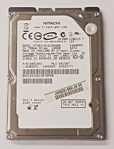 100 GB SATA Hitachi HTS541610J9SA00 5400rpm 8MB HDD 2,5 " Internal Hard Drive - Picture 1 of 1