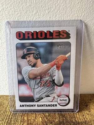 2024 Topps Heritage Anthony Santander #9 White Border - Image 1 of 2