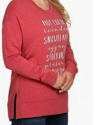 State of Mine HOT CACOA MEDIASINGS Rojo NAVIDAD SUDADERA Suave Para Mujer Talla S Nuevo Con Etiquetas Foto 1 de 3