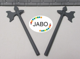 B5/1/2) LEGO 2x6123 Halberd New Dark Gray Knights Weapon 10176 7097 9471