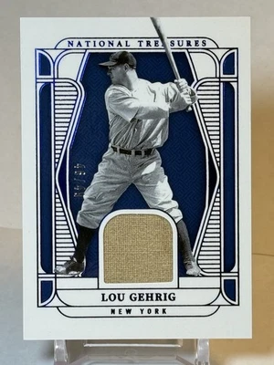 2025 Panini National Treasures Baseball Lou Gehrig GAME-WORN Azul */49 * Yankees - Imagem 1 de 4