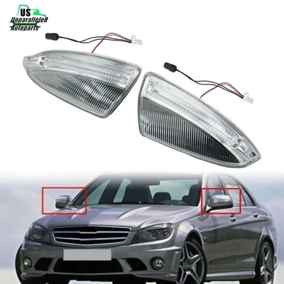Fit Benz W164 ML350 ML550 1649061400 LH+RH Door Side Mirror Turn Signal Light Foto 1 de 4
