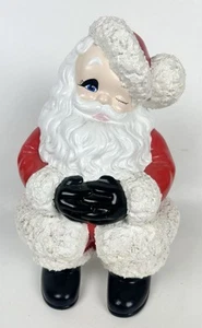 "Estatua de Navidad de cerámica de Papá Noel vintage años 70 14"" de alto" - Imagen 1 de 10