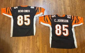 Chad Johnson Ocho Cinco Bengals Jersey Jerseys Reebok Size 54 Set Of 2 Lot VTG - Picture 1 of 17