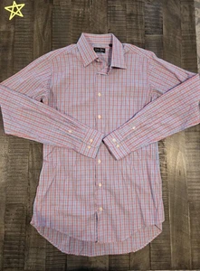Camisa De Colección Gitman Bros Abotonada Manga Larga Hombres Talla Mediana Azul y Rojo EE. UU. - Imagen 1 de 12