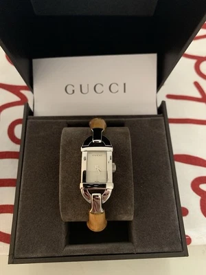 New In Original Box Gucci Bamboo 6800 L Series. Women's Watch.  Needs Battery. - Image 1 of 4