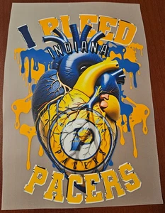 Indiana Pacers Colorful 8" DTF Heat Transfer Iron On FREE Shipping!! (C4/5) - Picture 1 of 1