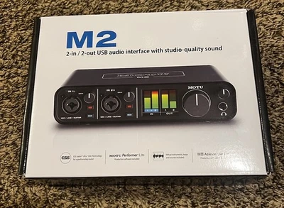 MOTU M2 2x2 USB-C Audio Interface Studio Quality Hifi Music Production - Image 1 of 4
