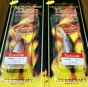 2 señuelos Lucky Craft Tango Shad 45S hundimiento Crankbait NISHIKI/GHOST MINNOW - Imagen 1 de 5