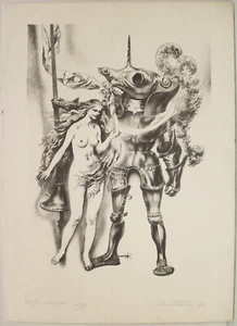 RINO FERRARI - LITHOGRAPHIE 50 X 70 - signiert - " Dulcinee " Jahr 1971 - Bild 1 von 7