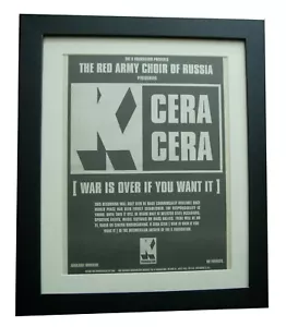 KLF+K FOUNDATION+War Is Over+RED+POSTER+AD+ORIGINAL 1993+FRAMED+FAST GLOBAL SHIP - Imagen 1 de 2