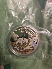 2016 $20 Fine Silver Coin Landscape Illusion, Royal Cdn Mint-Mountain Goat
