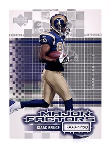 2003 Upper Deck Finite Major Factors #140 Isaac Bruce 383/750 St. Louis Rams - Picture 1 of 2