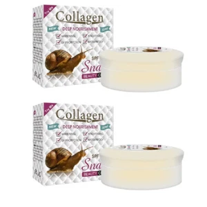 2x SNAIL BEAUTY CREAM COLLAGEN DEEP NOURISHMENT Face Skin Whitening SPF45++ 30ml - Picture 1 of 13