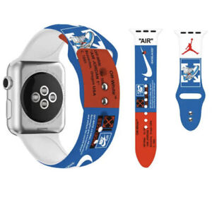 Nike Correa Silicone Apple Watch Band Off White Jordan AIR 85