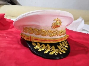 EE. UU. Sombrero Gorra - The Salute Uniforms USMC Mandamiento Vestido Sombrero Blanco - Imagen 1 de 7