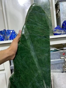 Jade de nefrita 100 % natural forma libre grande 35 kg tamaño 29*10*4 pulgadas - Imagen 1 de 12