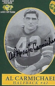 AL CARMICHAEL 1992 FIRMADO GREEN BAY PACKERS HALLF OF FAME 42 - GREEN BAY PACKERS - Imagen 1 de 1