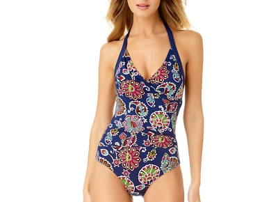 Liz Claiborne Paisley One Piece Swimsuit Size 10 Msrp $89 New - Image 1 of 4